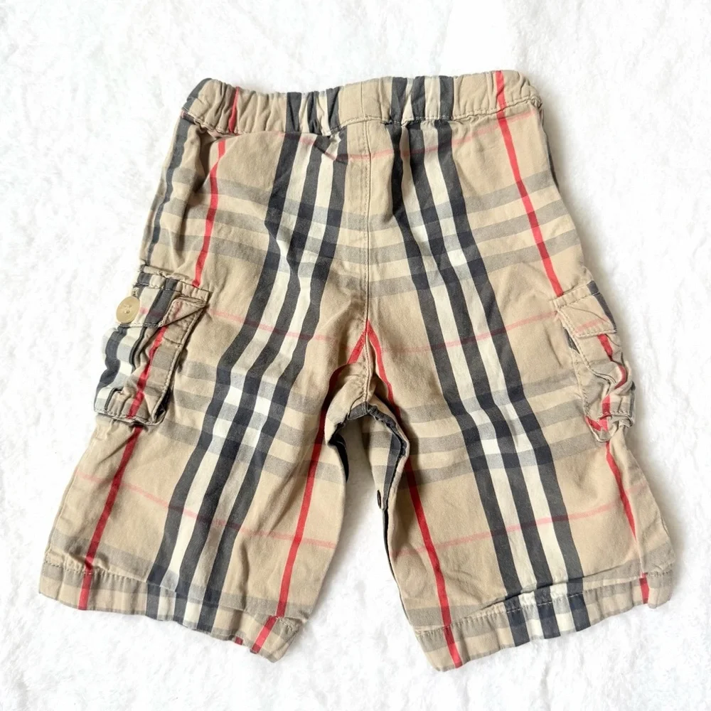 Burberry baby boy infant 6m shorts Half pants Nova Check newborn bottoms beige